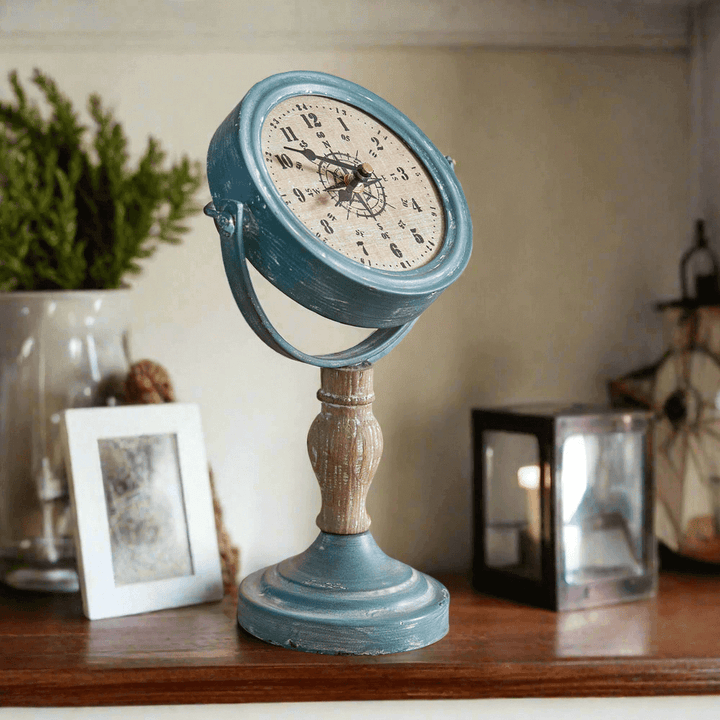 Nautical Compass Tabletop Clock