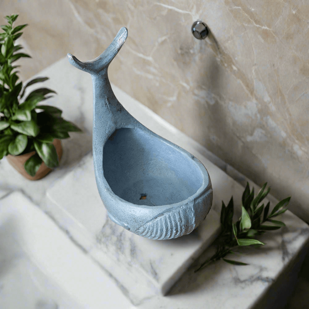 Nautical Whale Soap Dish in Cast Iron