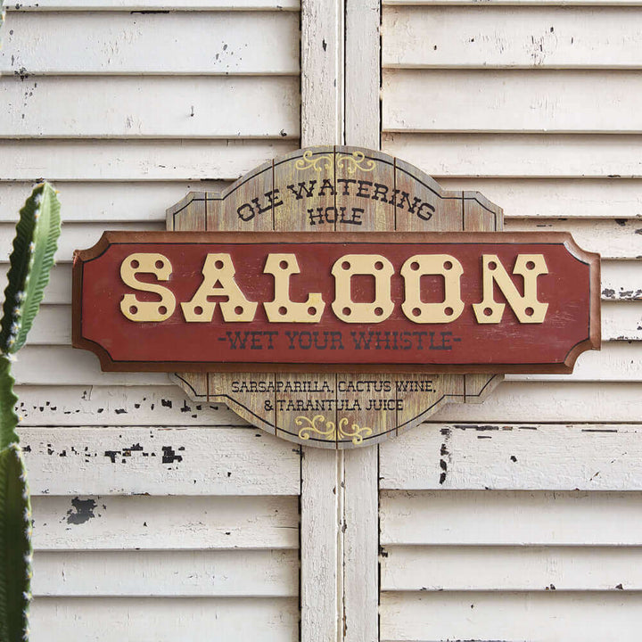 Old West Saloon Wall Sign