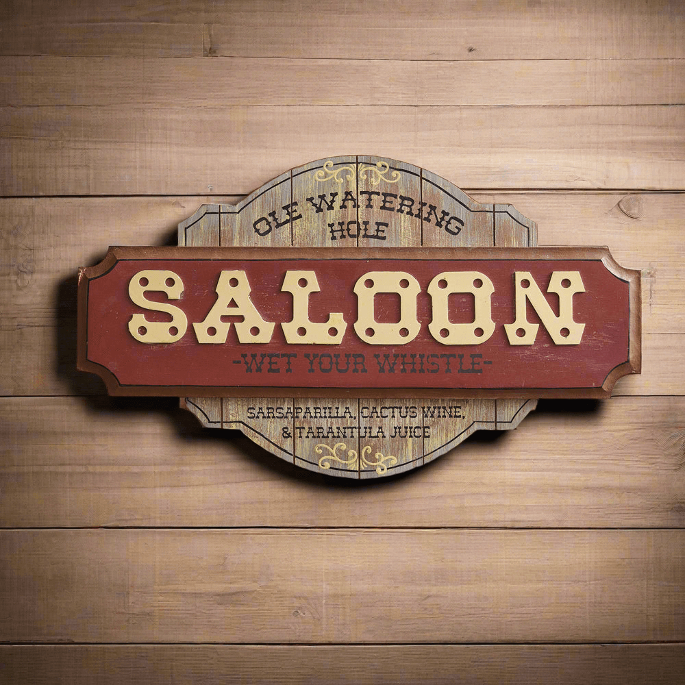 Old West Saloon Wall Sign