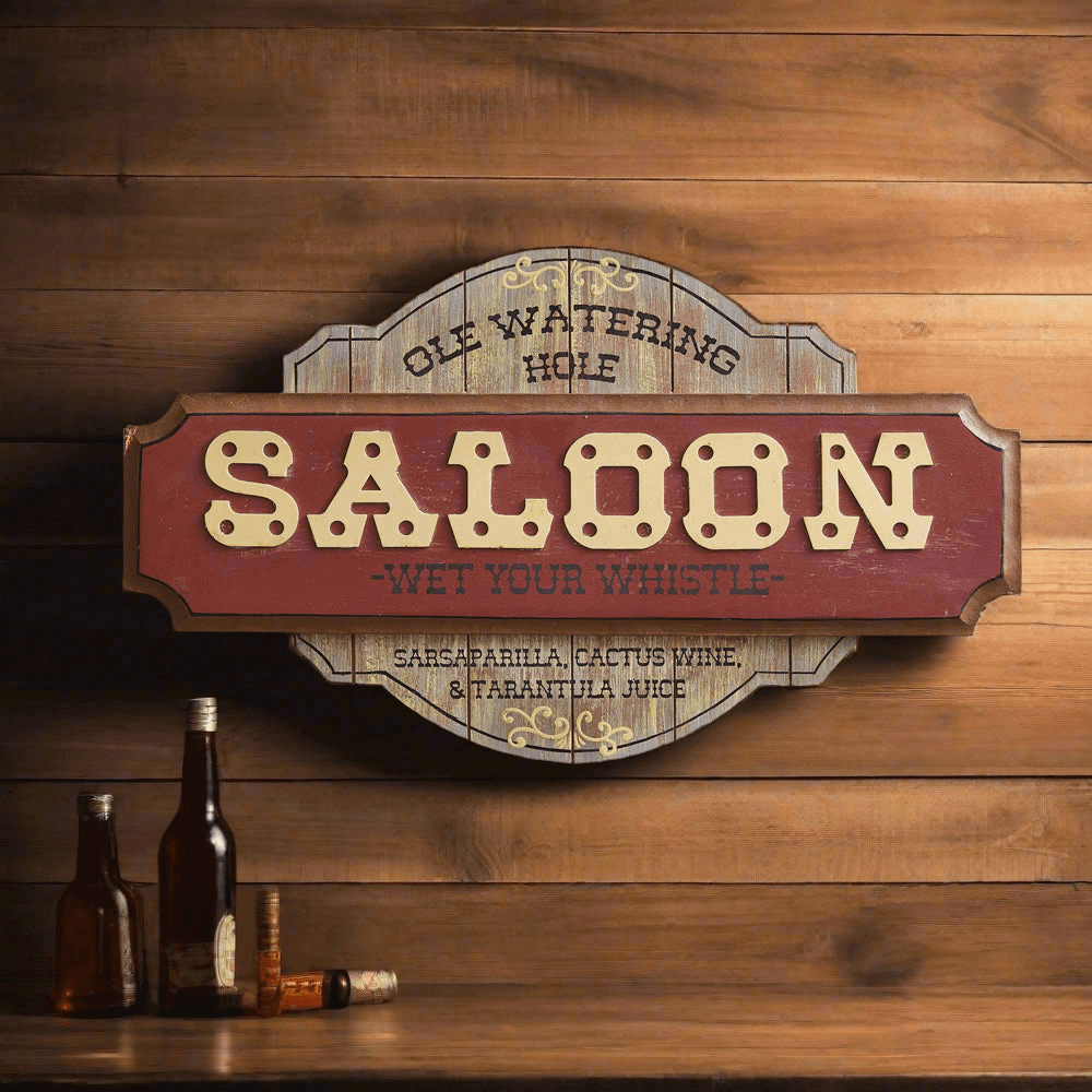 Old West Saloon Wall Sign