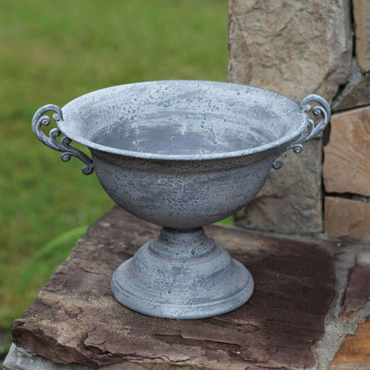 Old World Metal Trophy Planter