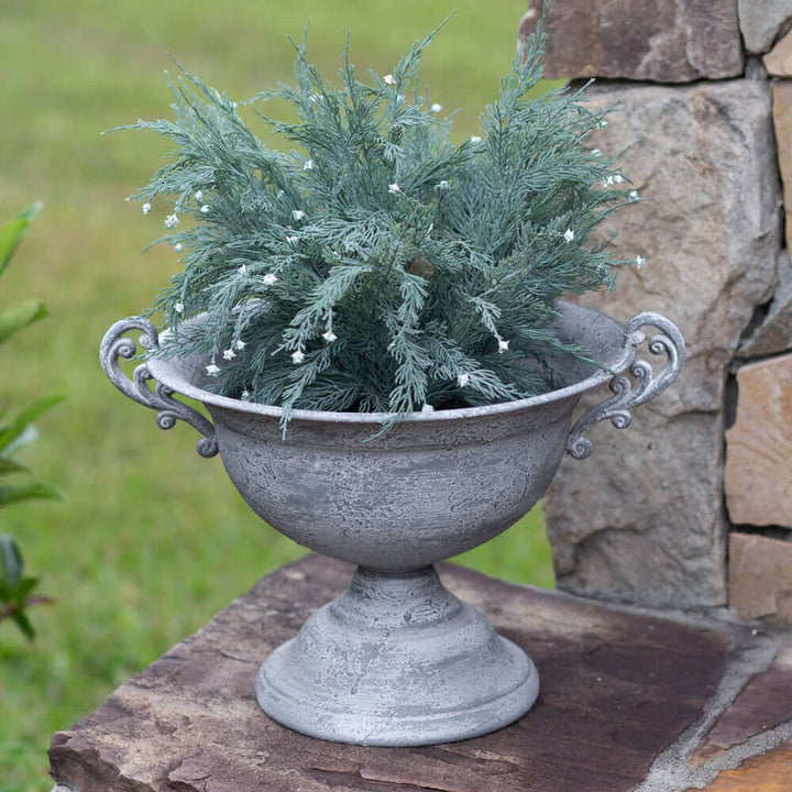 Old World Metal Trophy Planter