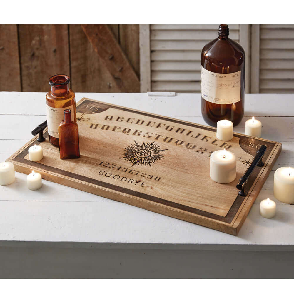 Ouija Board Wooden Serving Tray Halloween Décor