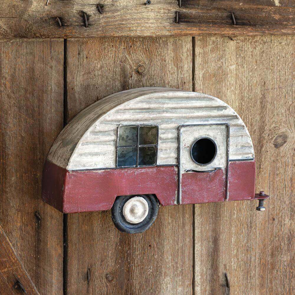 Retro Camper Birdhouse for Walls and Fences