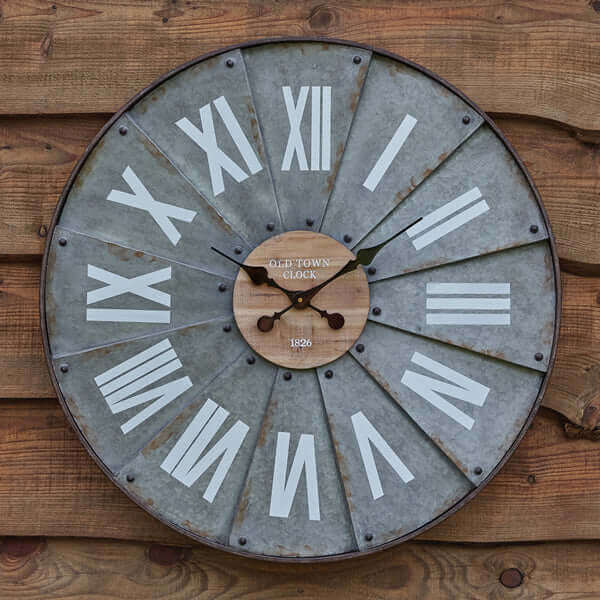 Roman Numeral Rustic Windmill Farmhouse Wall Clock