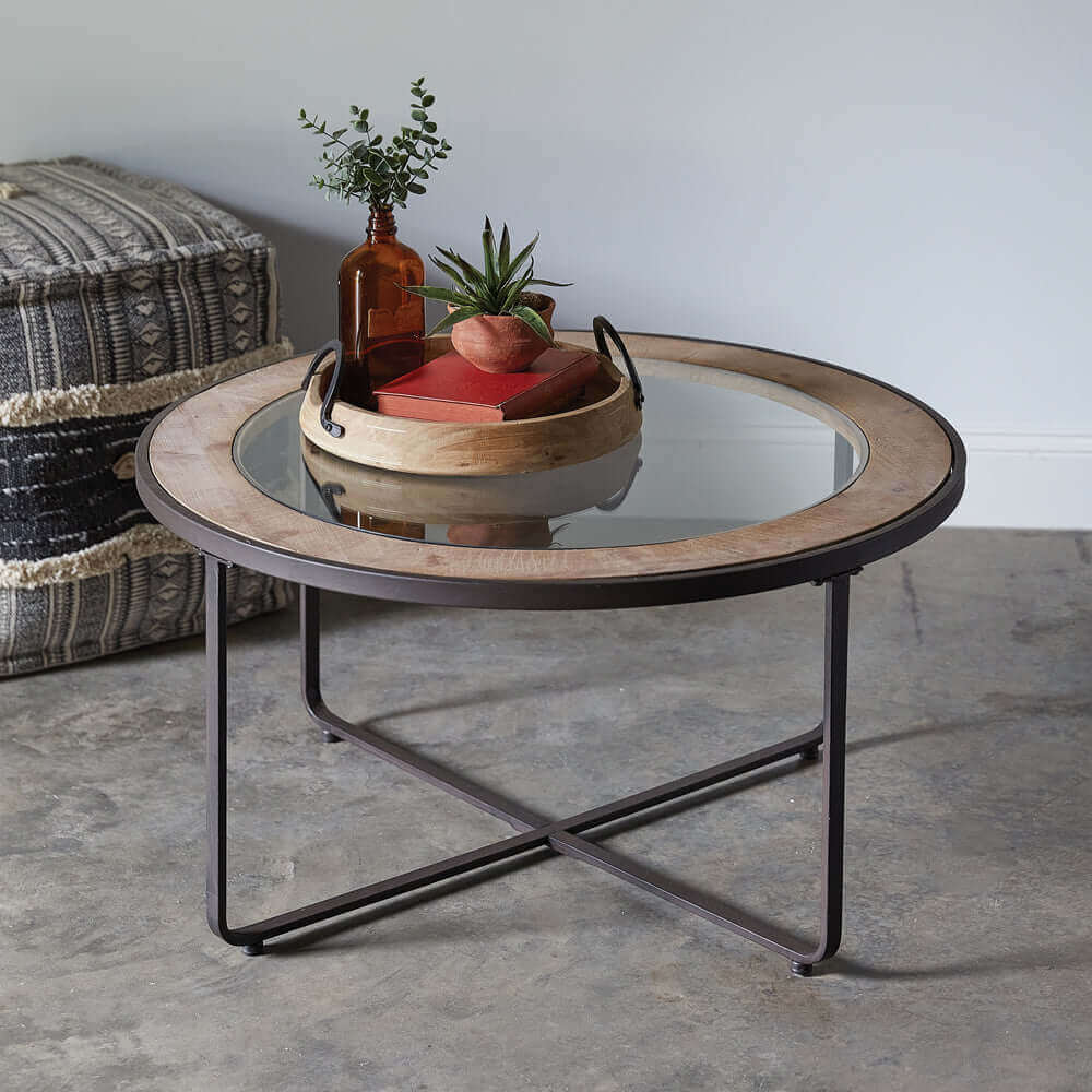 Round Industrial Coffee Table