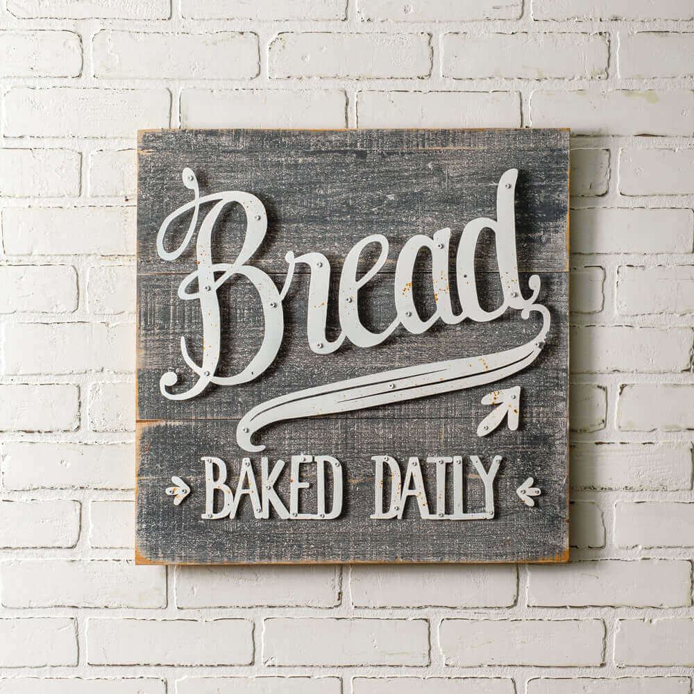 Rustic Bread Bakery Kitchen Wall Sign