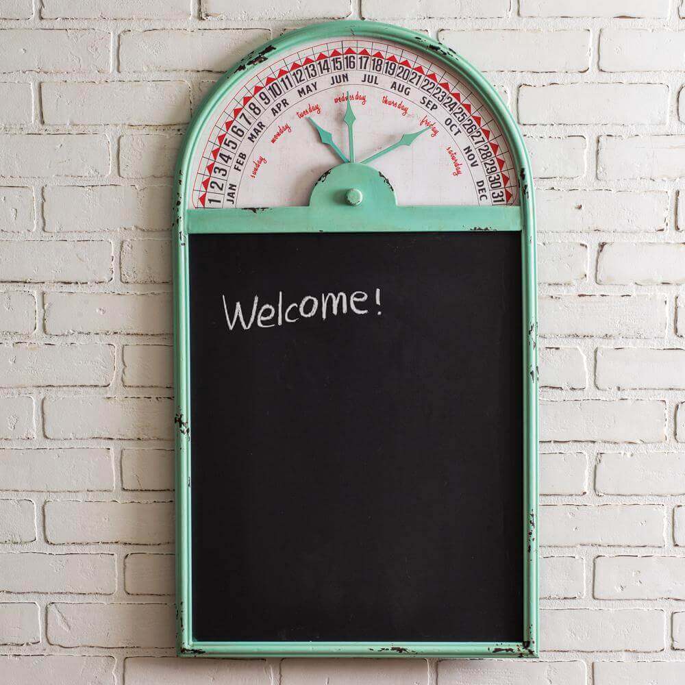 Rustic Calendar and Chalkboard