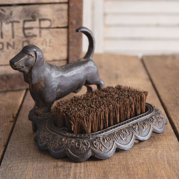 Rustic Dog Boot Scraper in Cast Iron