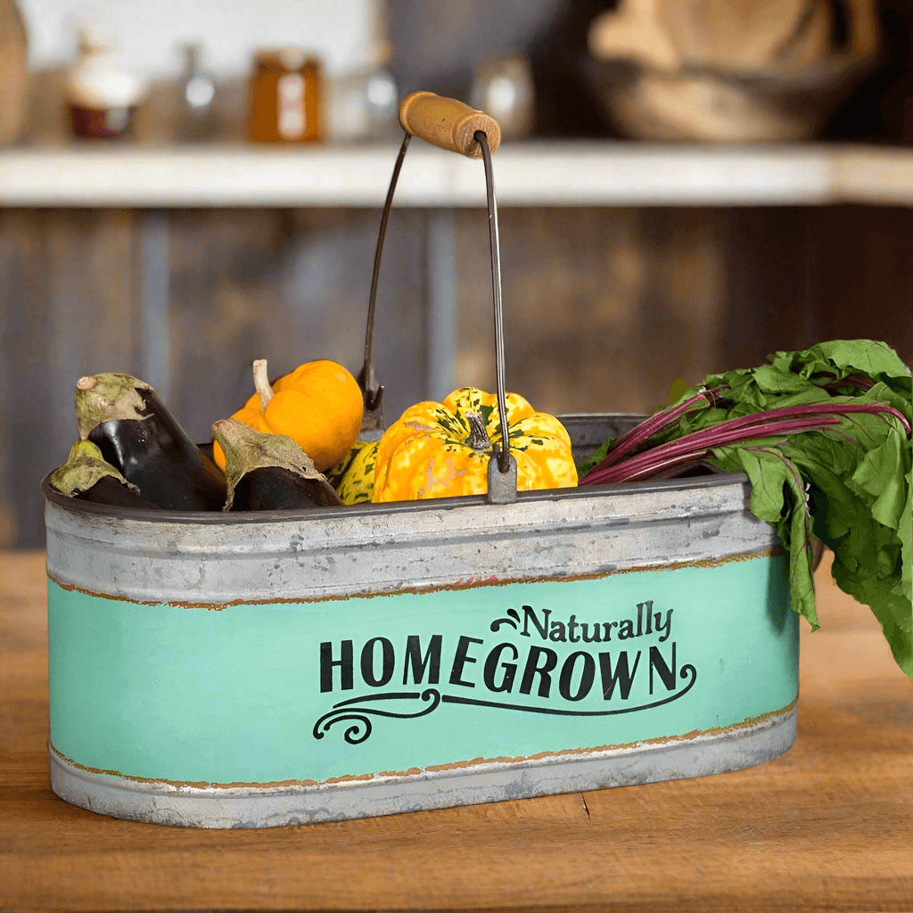 Rustic Farmhouse Metal Bucket