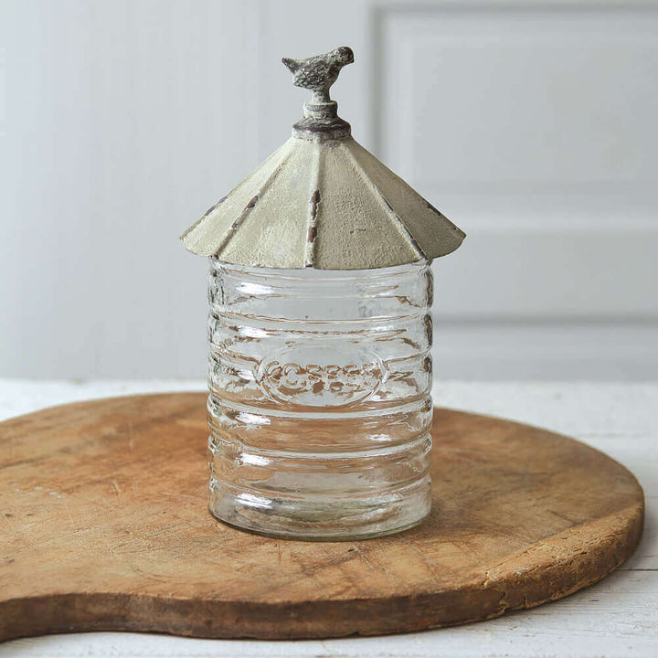 Rustic Farmhouse Silo Coffee Canister