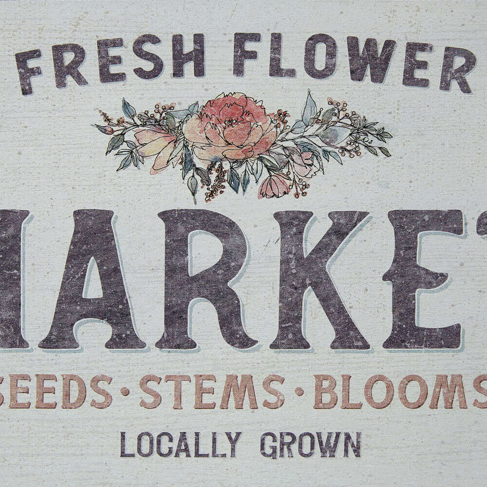 Rustic Fresh Flower Market Framed Wall Sign