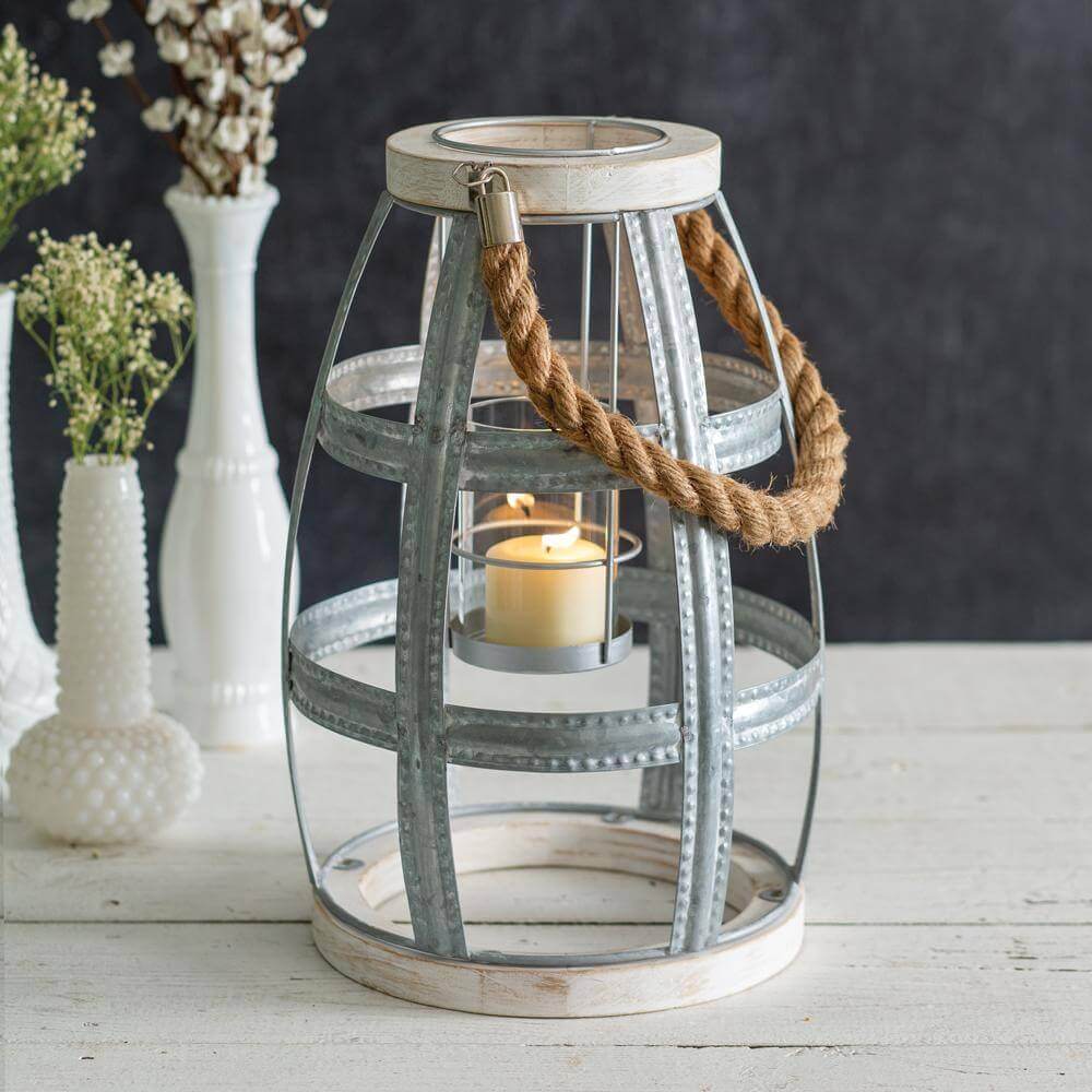 Rustic Nautical Candle Lantern