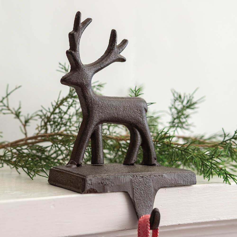 Rustic Reindeer Stocking Holder