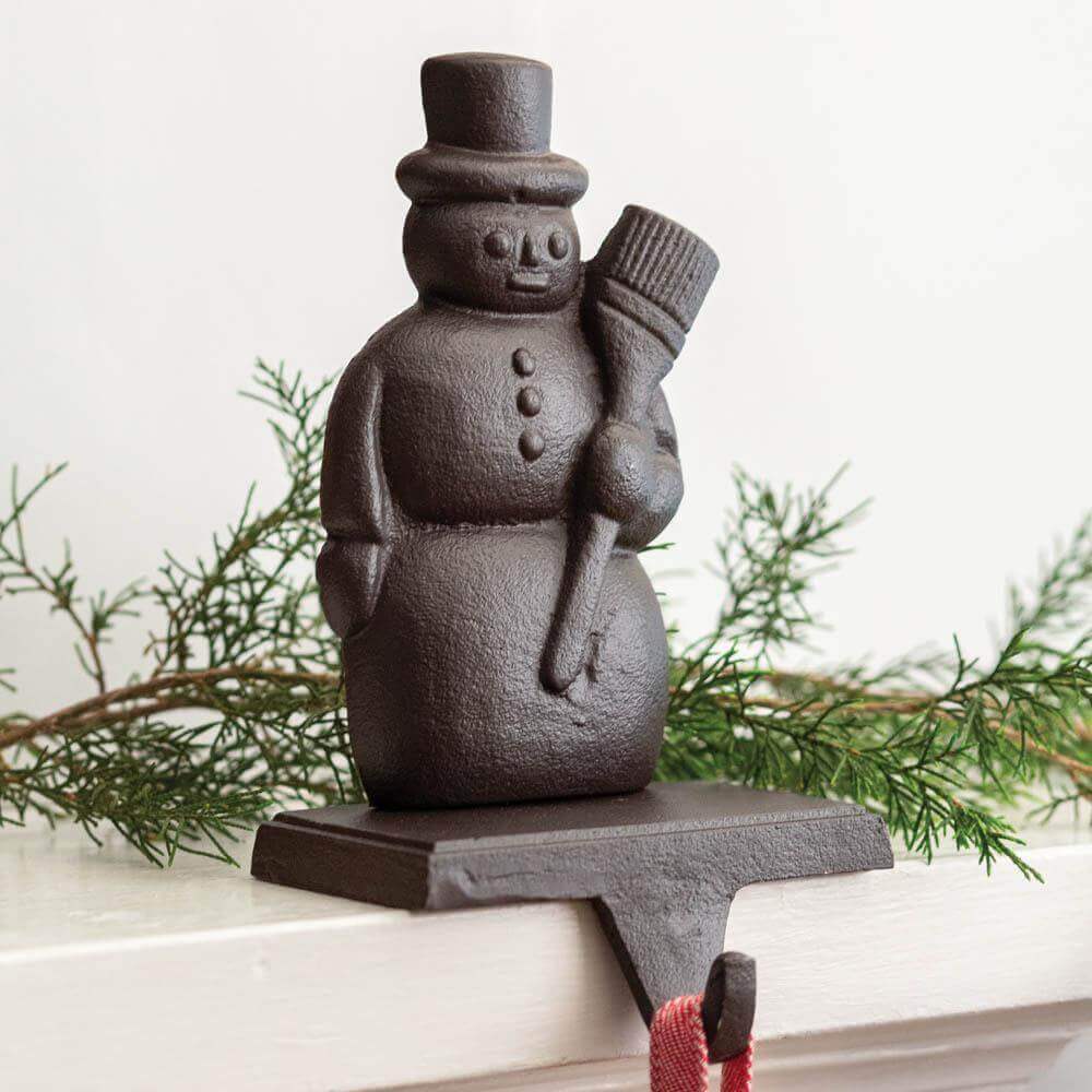 Rustic Snowman Stocking Holder