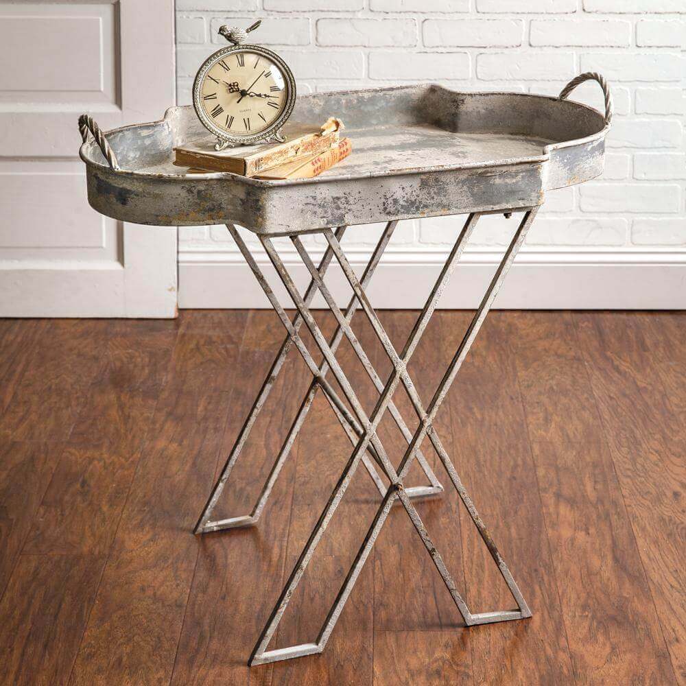 Rustic Tray with Folding Stand