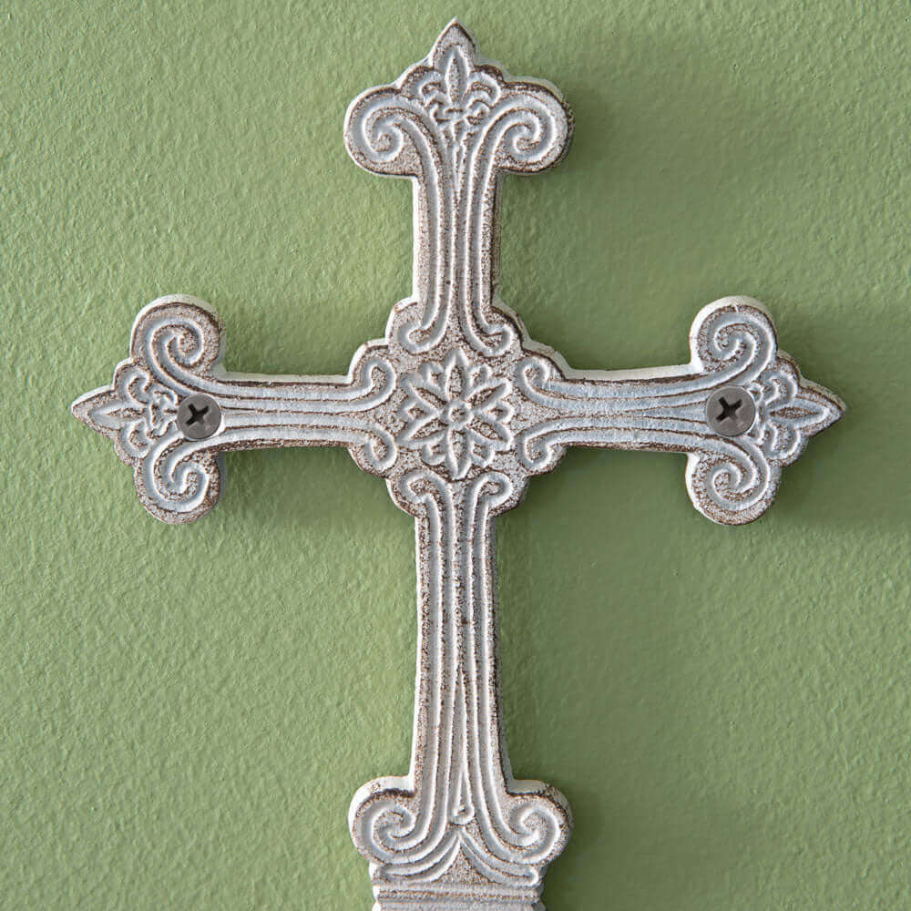 Rustic Vintage Cross Wall Hooks (Set of 2)