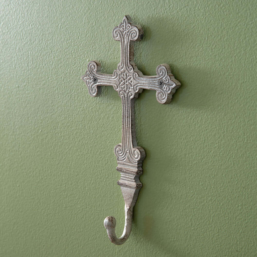 Rustic Vintage Cross Wall Hooks (Set of 2)