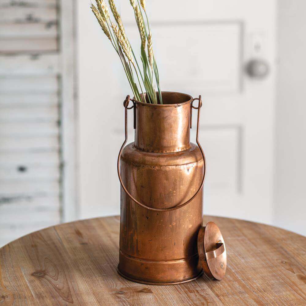 Rustic Vintage Farmhouse Faux Copper Canister