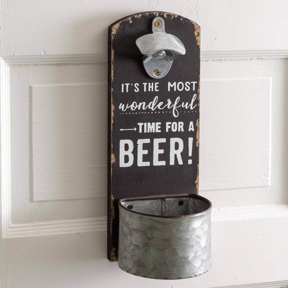 Rustic Wall Mounted Beer Bottle Opener