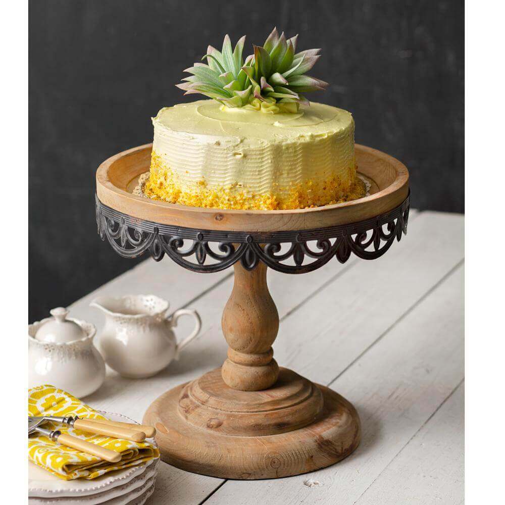 Rustic Wooden Cake Stand