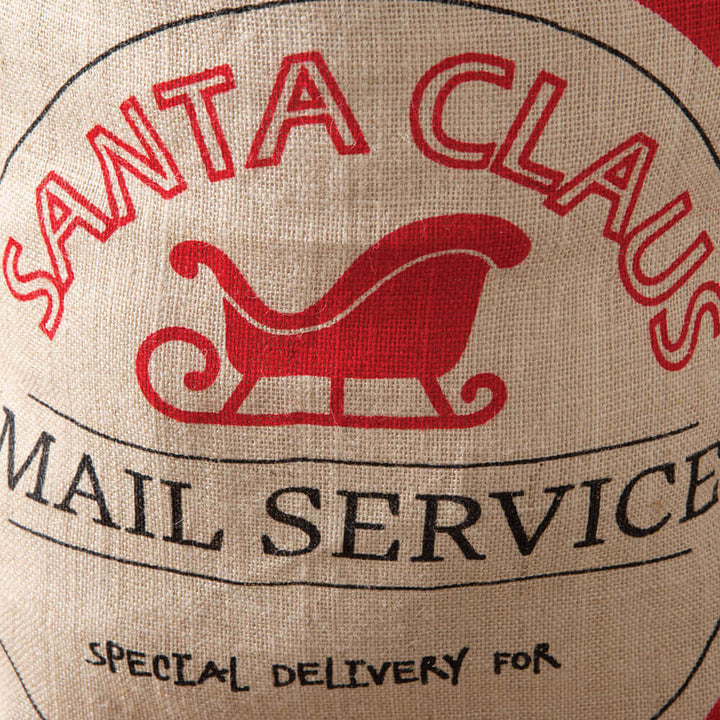 Santa Claus Mail Service Christmas Burlap Toy Sack