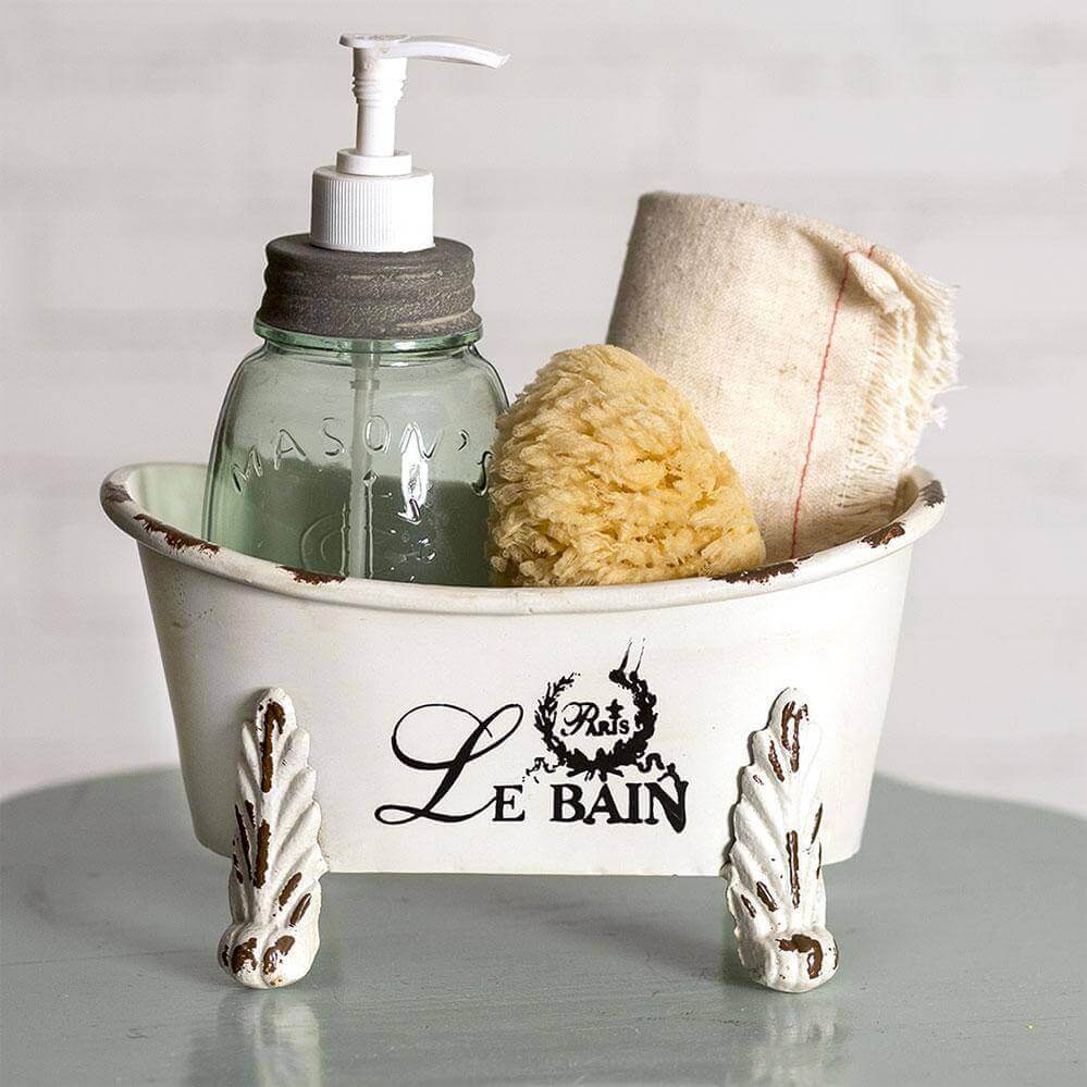 Shabby Chic Clawfoot Bathtub Toiletries Organizer