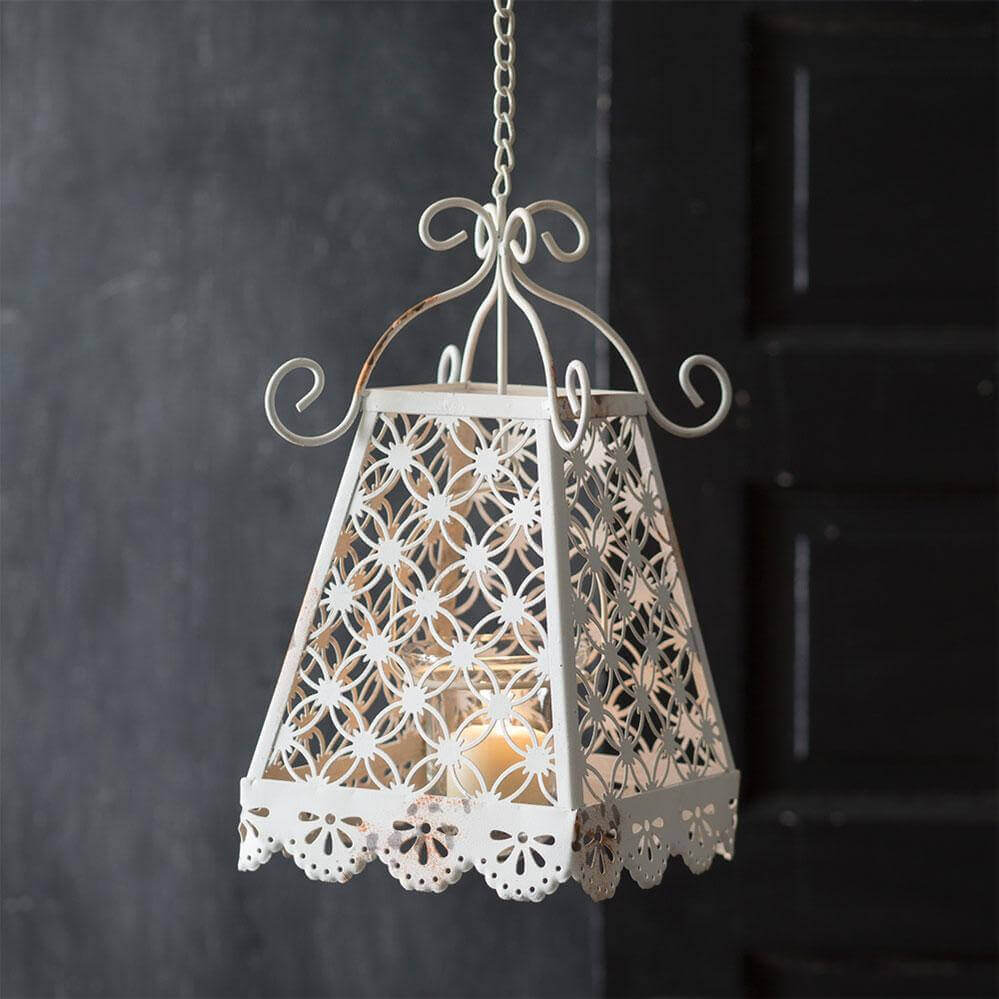 Shabby Chic Hanging Votive Holder