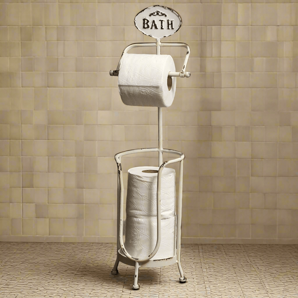 Shabby Chic Toilet Paper Stand & Holder