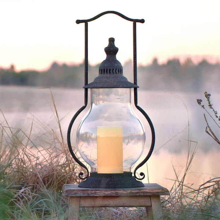 Steeple Lantern in Dark Gray Metal