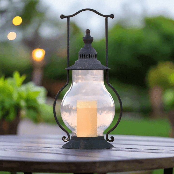 Steeple Lantern in Dark Gray Metal