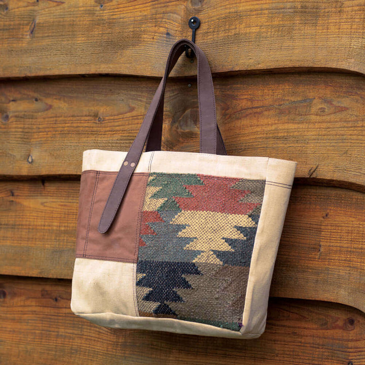 Turkish Kilim Rug Tote Bag