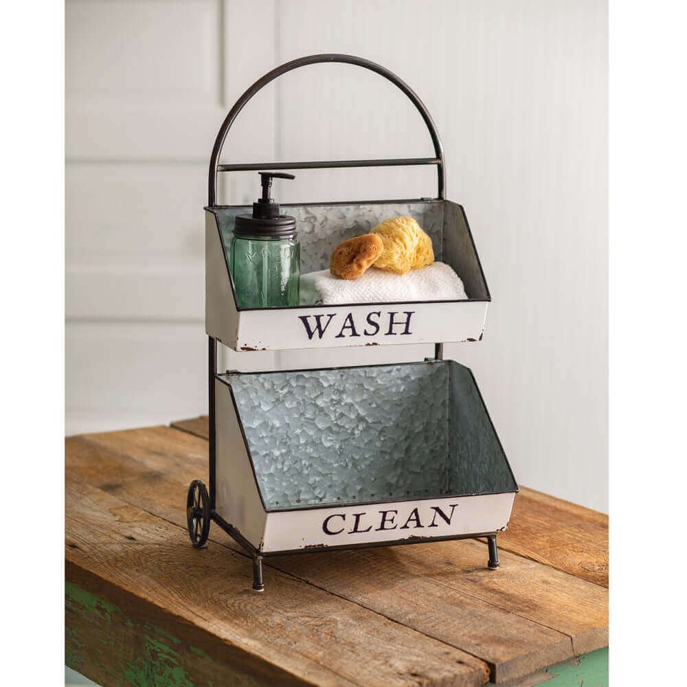 Two-tier Vintage Inspired Bathroom Caddy