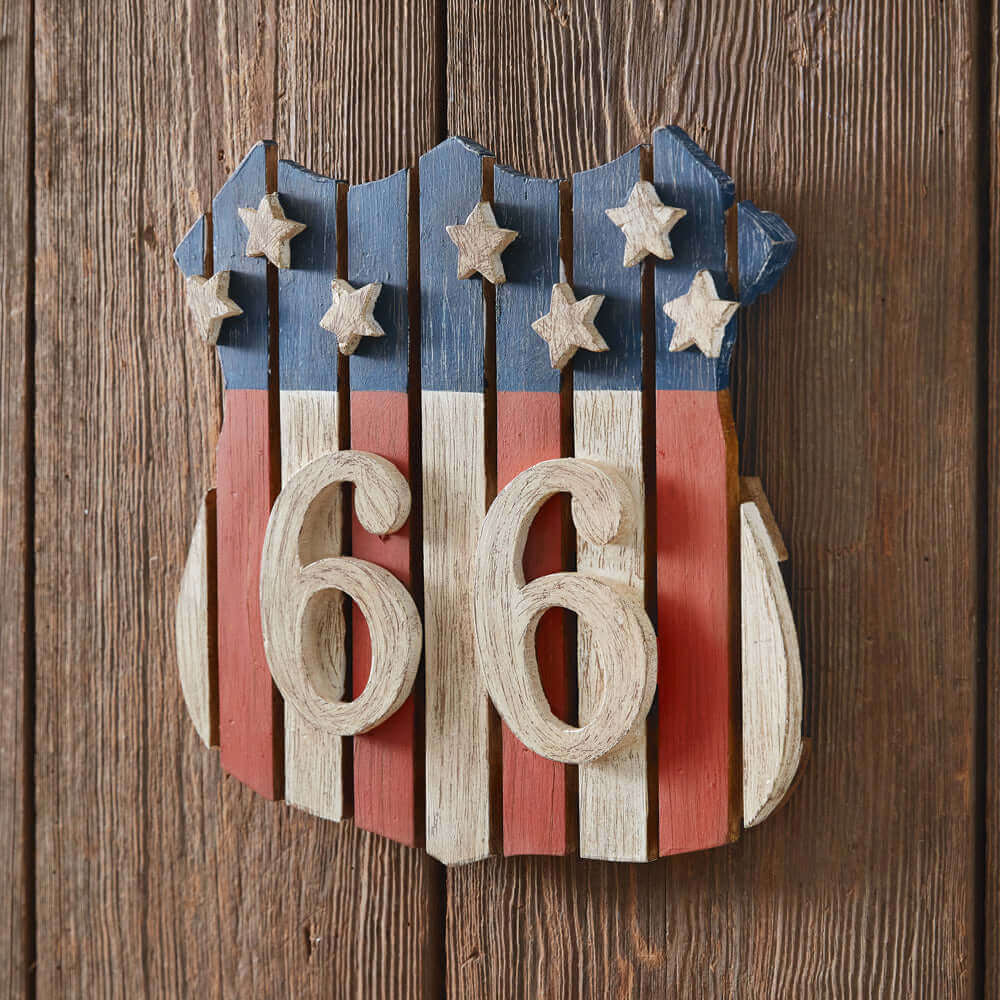 Vintage Americana Route 66 Wall Sign