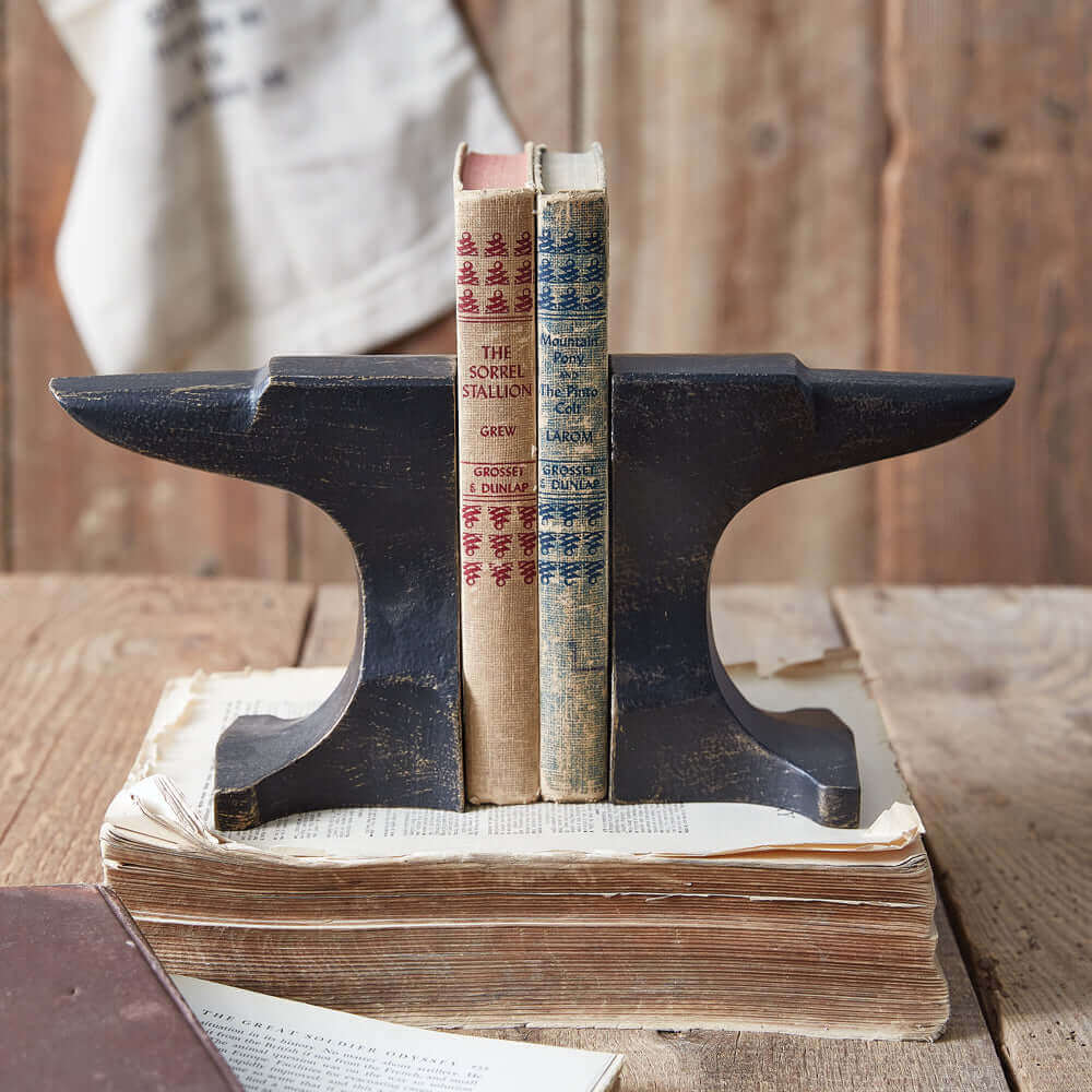 Vintage Anvil Bookends in Cast Iron (Set of 2)