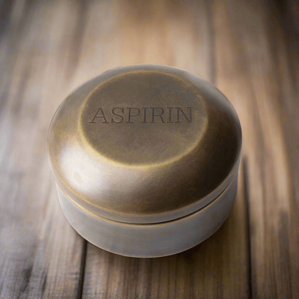 Vintage Brass Aspirin Pill Box