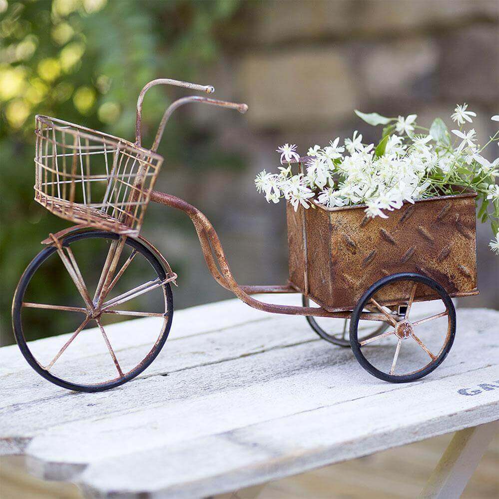 Vintage Delivery Tricycle Garden Planter