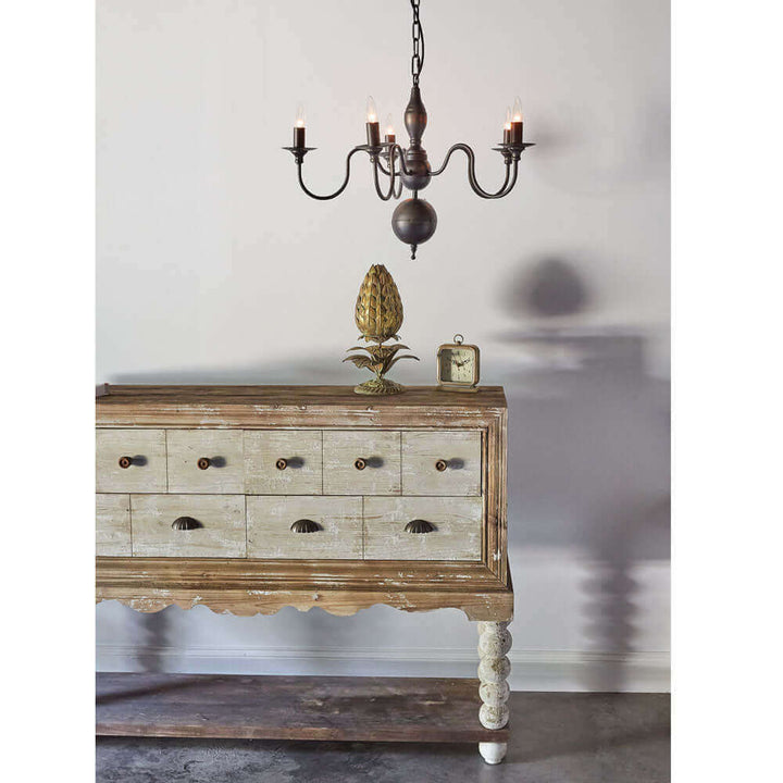 Vintage Inspired 5-Arm Colonial Chandelier