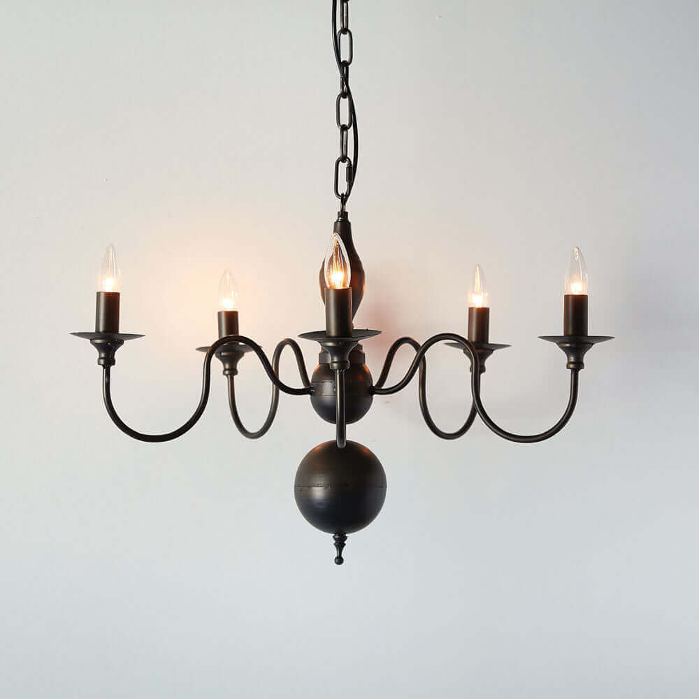 Vintage Inspired 5-Arm Colonial Chandelier