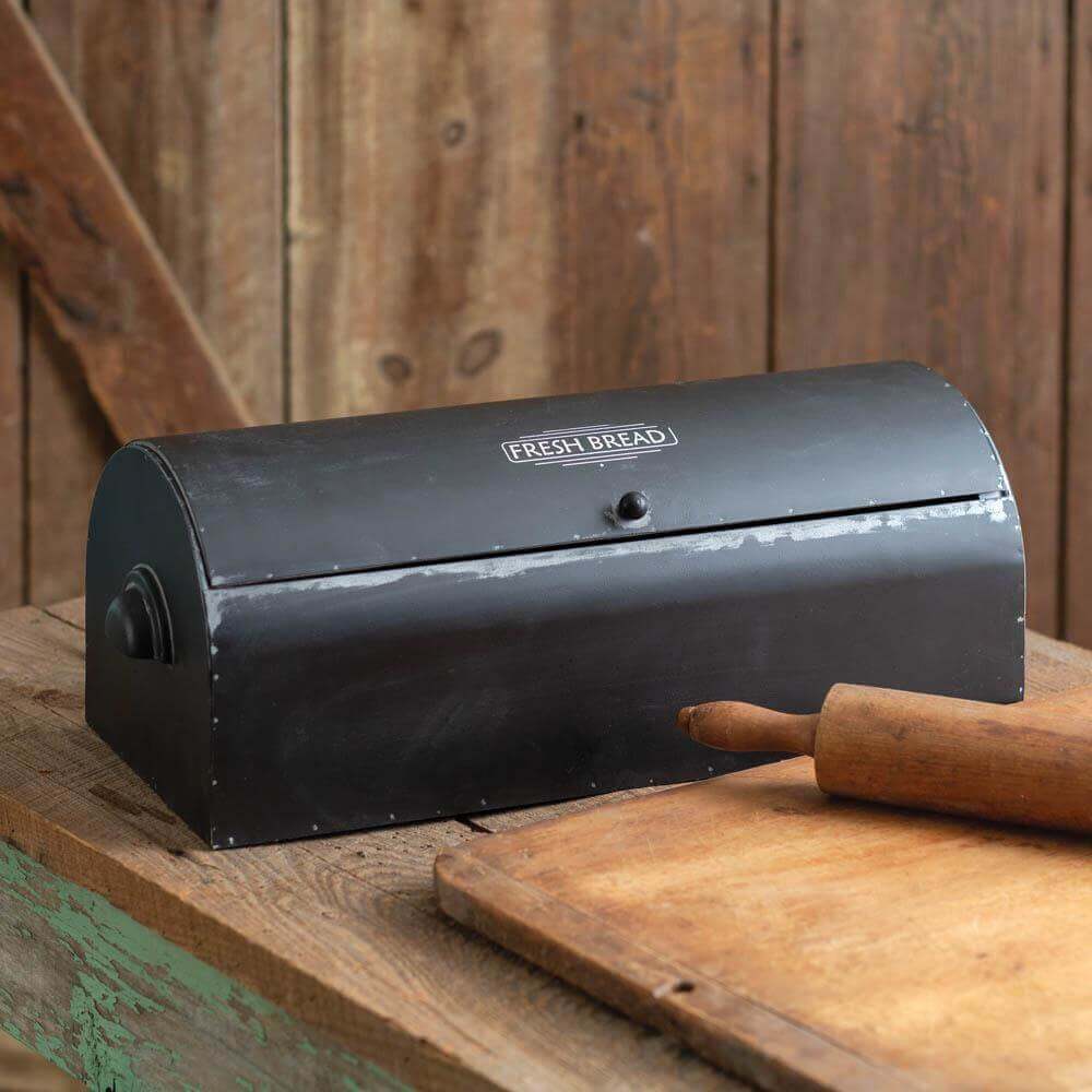 Vintage Inspired Bread Box in Black