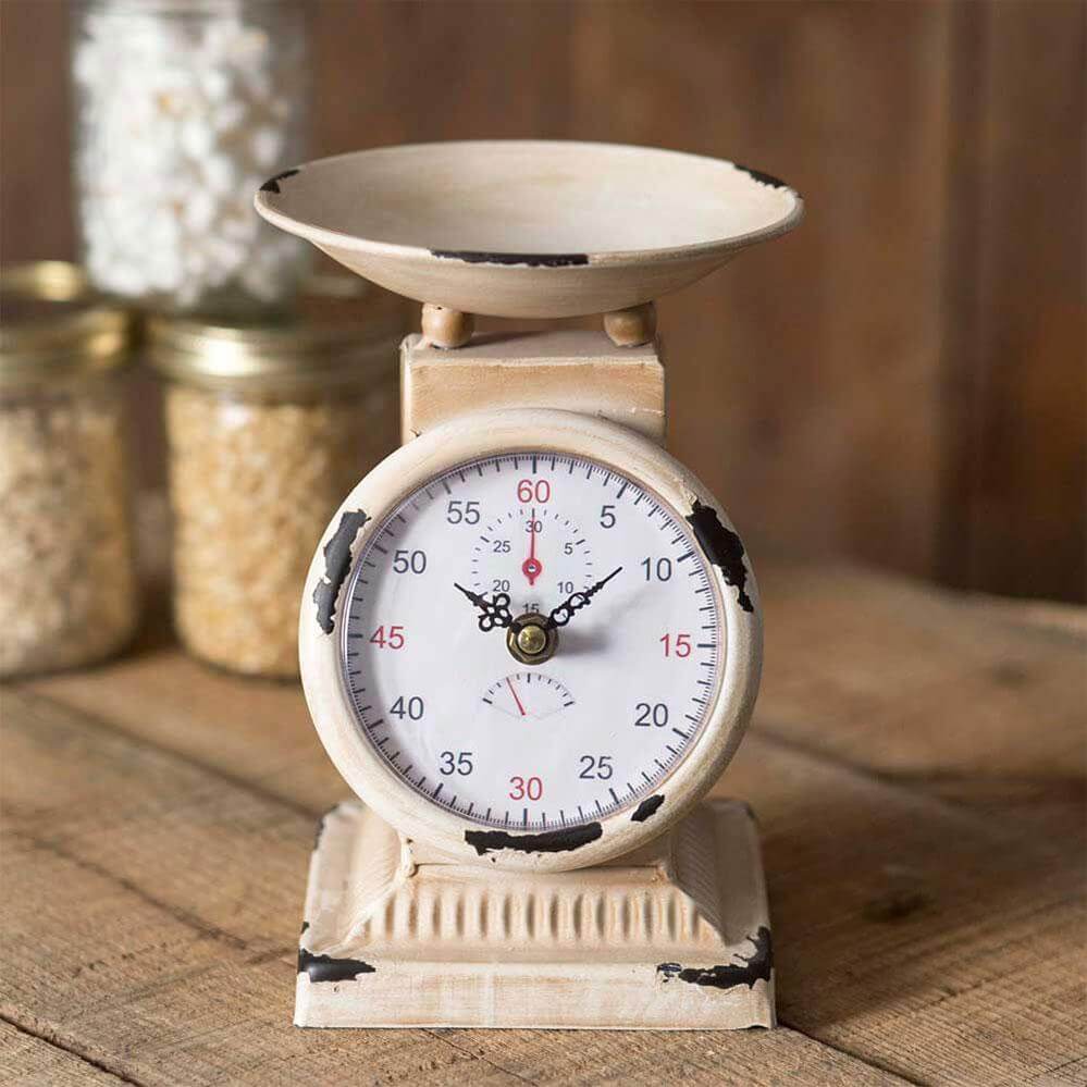 Vintage Inspired Kitchen Scale Clock