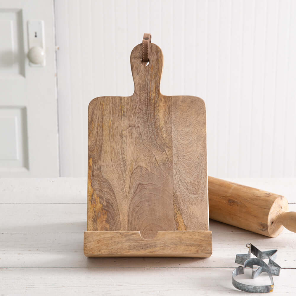 Vintage Wood Cutting Board Cookbook Stand