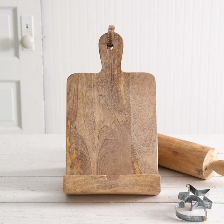 Vintage Wood Cutting Board Cookbook Stand