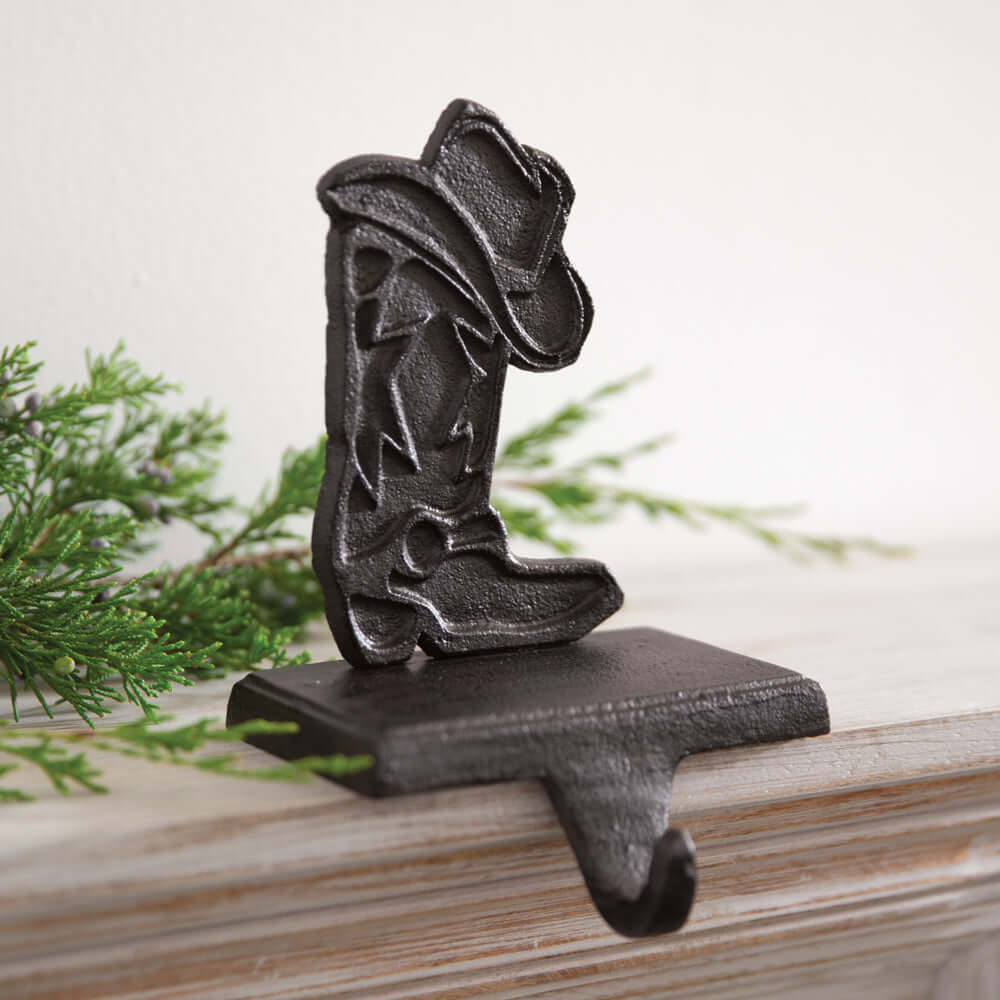 5 Western Cowboy Horse Farmhouse selling Country Black Metal Christmas Stocking Hangers