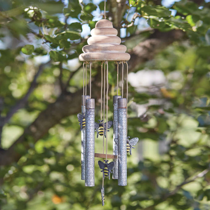 Whimsical Bees & Beehive Garden Wind Chime