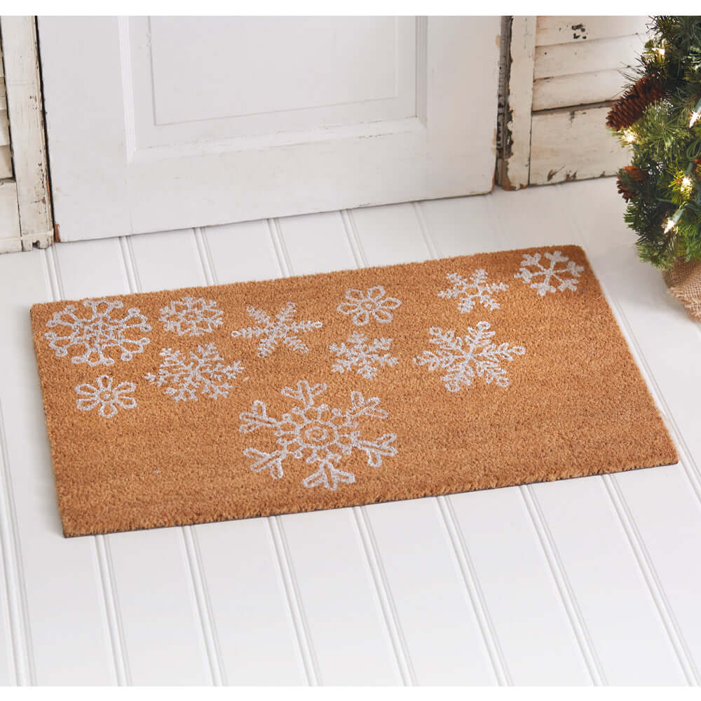 Winter Christmas Snowflake Doormat