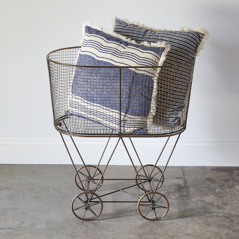 Vintage Inspired Laundry Basket on Wheels-Storage-Vintage Shopper
