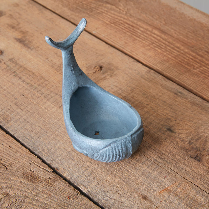 Nautical Whale Soap Dish in Cast Iron-Home Decor-Vintage Shopper