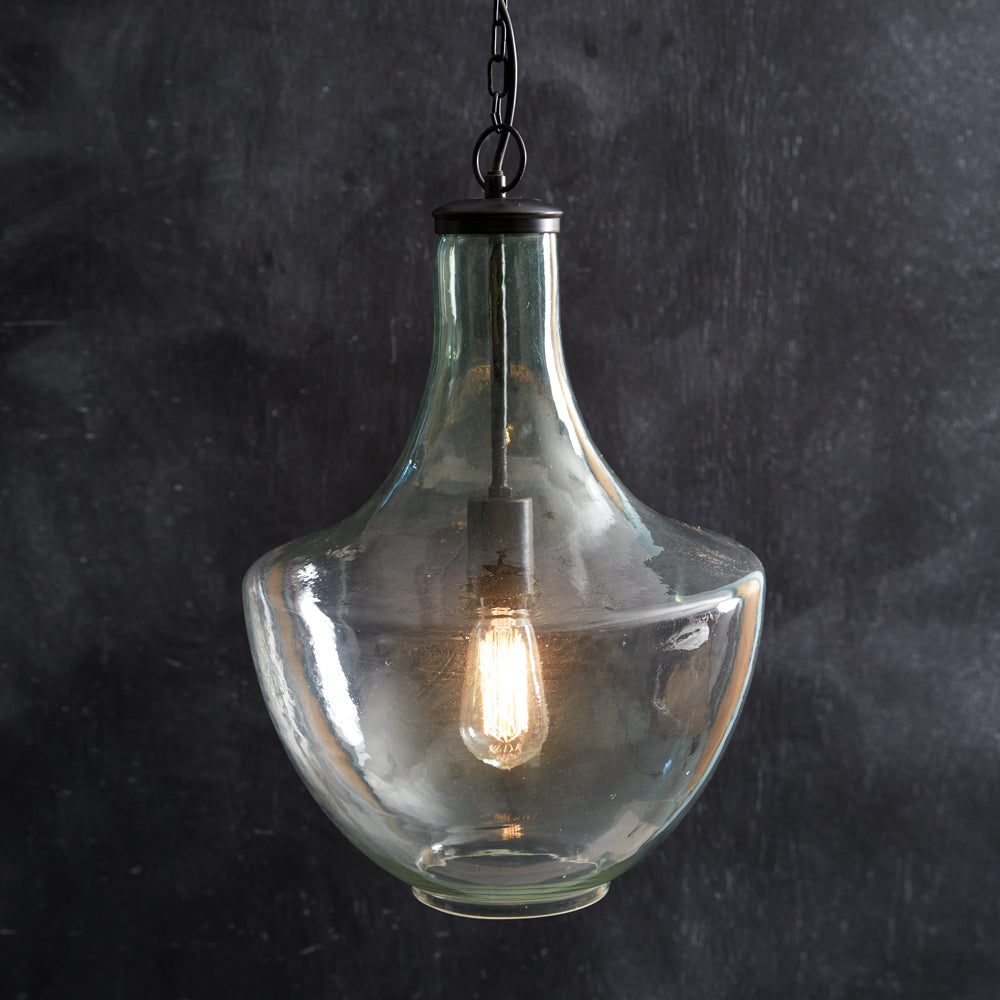 Handblown Glass Pendant Lamp-Lighting-Vintage Shopper